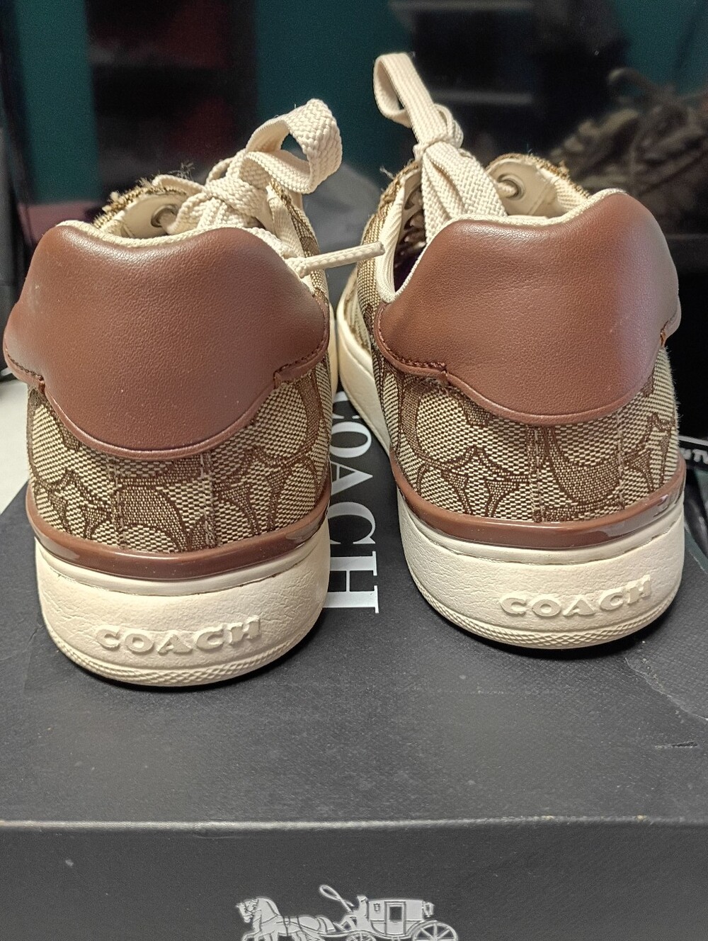 Coach Brown Signature Canvas Sneaker - Picture 3 of 9